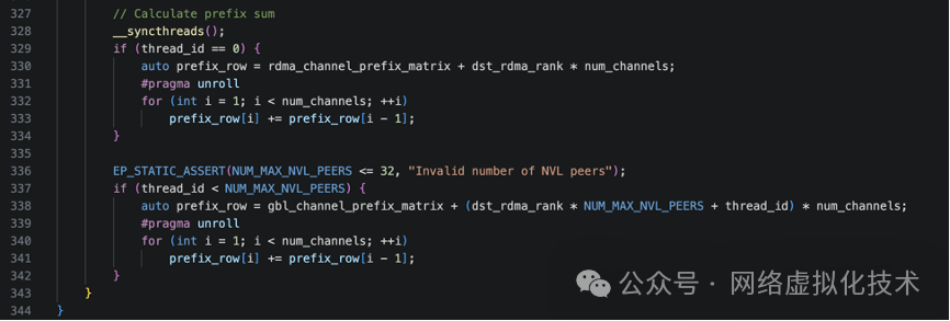 通道矩阵前缀和计算代码