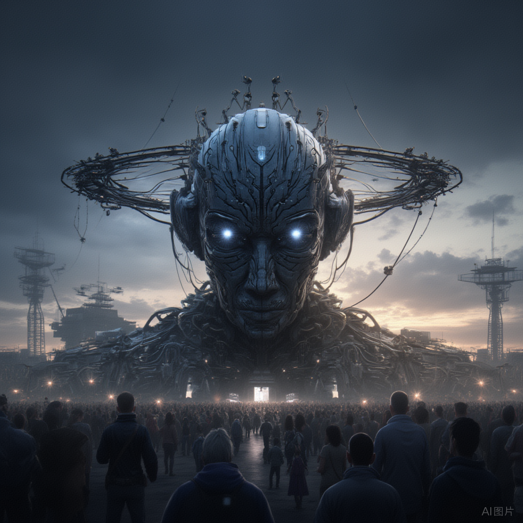 AI与战争的象征性画面