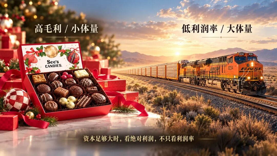 See's Candies与BNSF铁路的商业模式对比