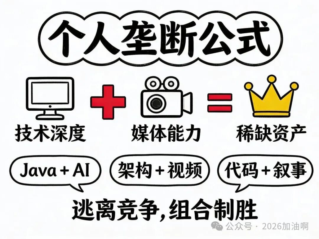 个人垄断公式：技术深度与媒体能力的组合