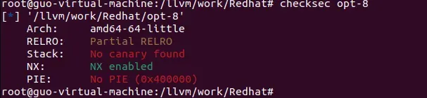 checksec检查结果