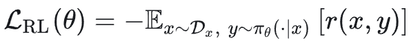 强化学习损失函数公式(负号形式)