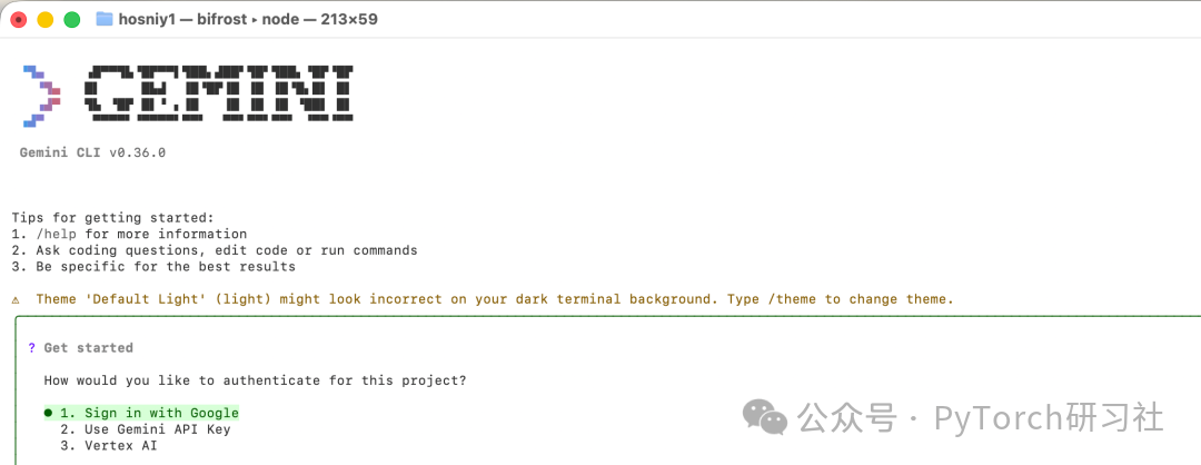 在 Bifrost CLI 中切换至 Gemini