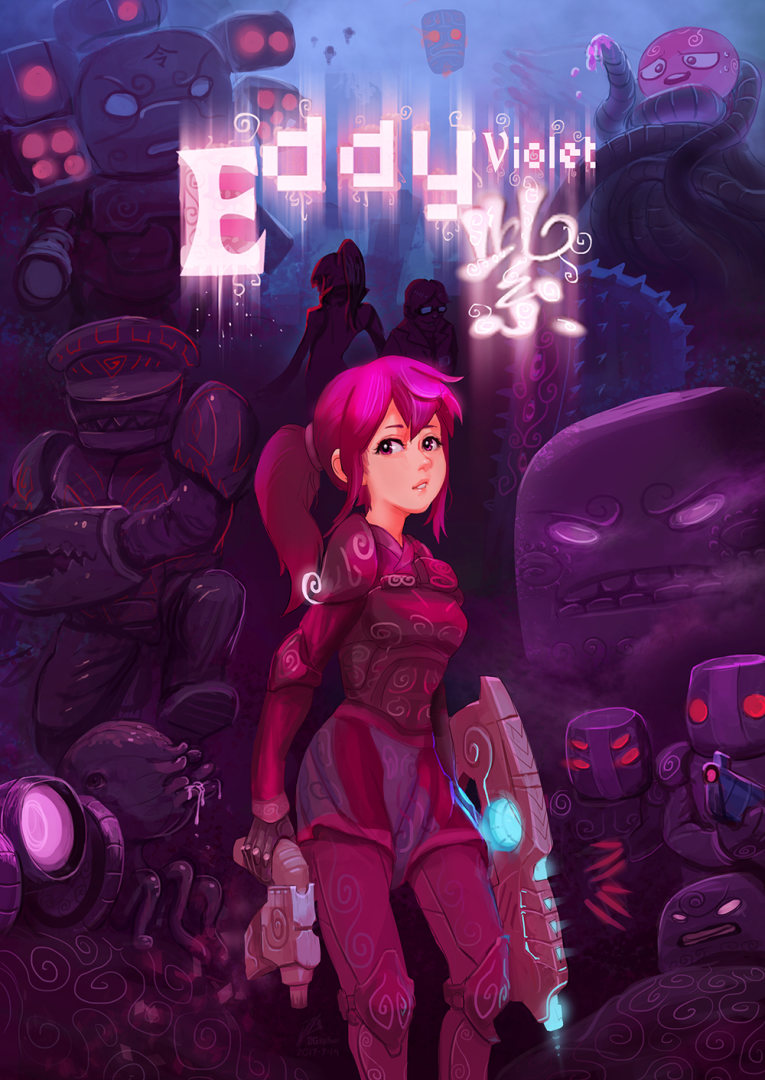 游戏《Eddy紫》的角色宣传插画