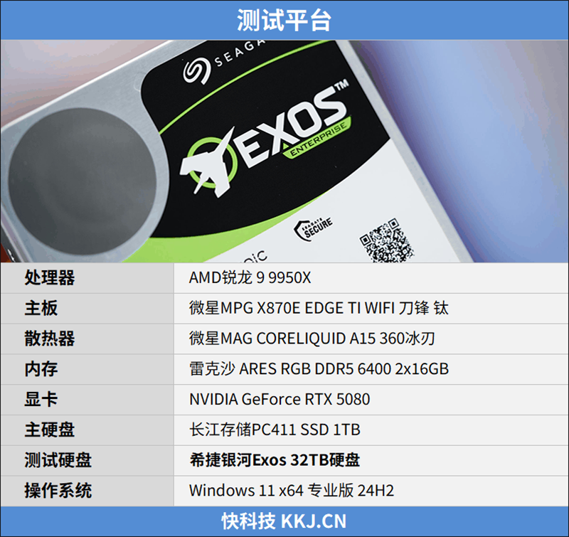 希捷银河Exos 32TB硬盘测试平台配置