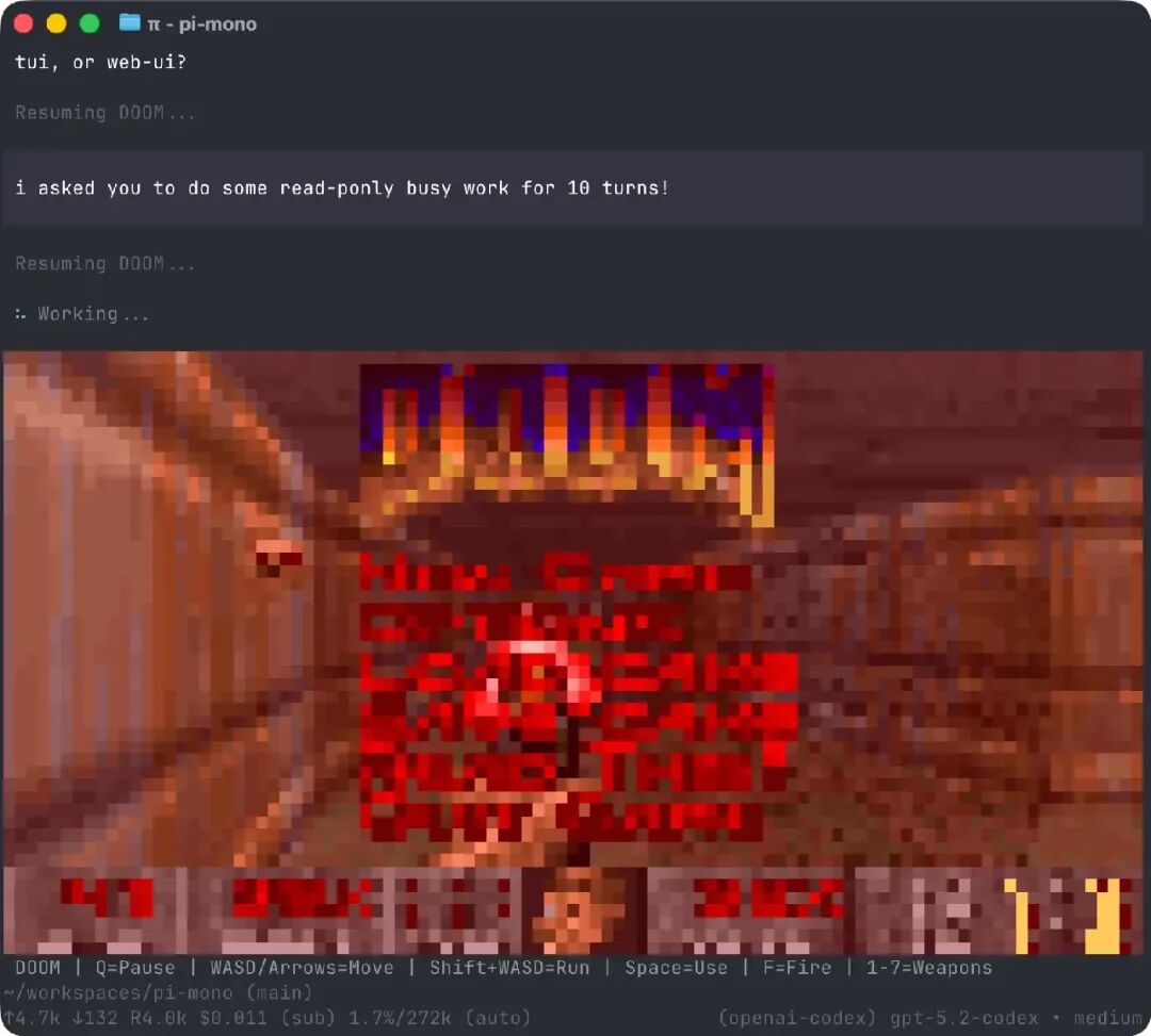 Pi 扩展运行 DOOM 游戏