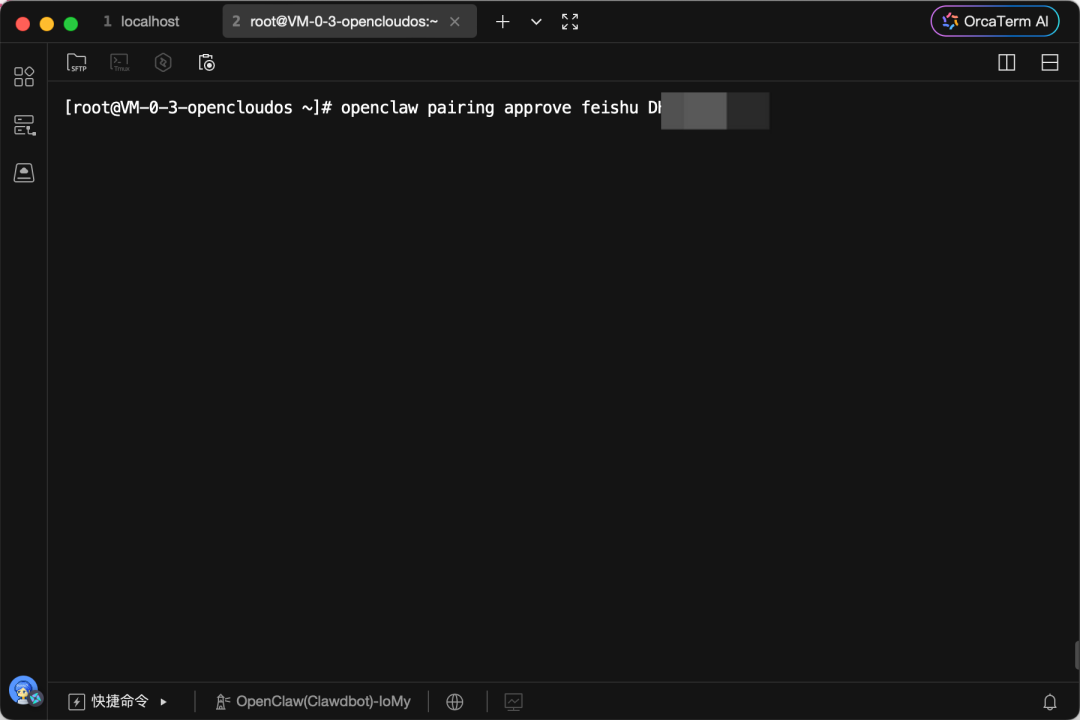 执行配对批准命令
