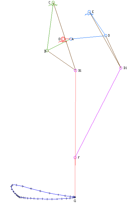 几何节点行走轨迹图