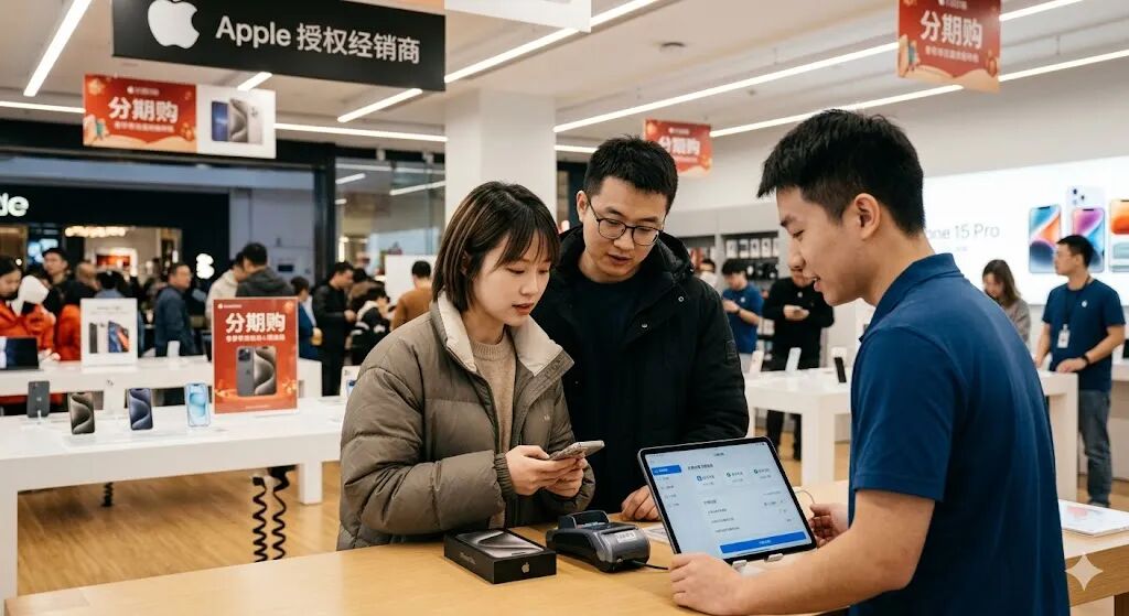 Apple授权店内顾客咨询场景