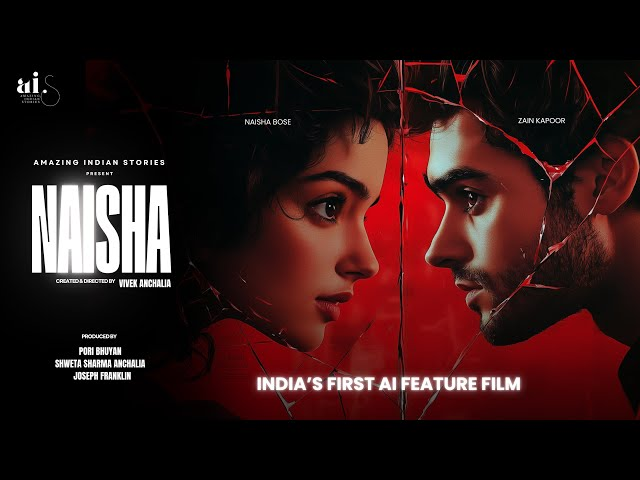 AI电影《Naisha》海报：印度首部AI故事长片