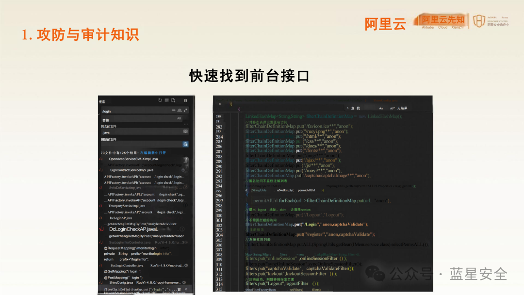 在IDE中搜索login关键词的结果