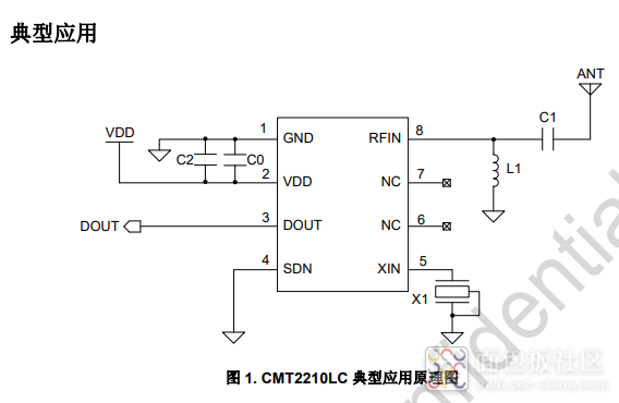CMT2210LC典型应用电路图