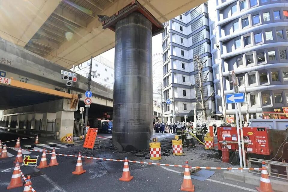 大阪施工现场事故照片