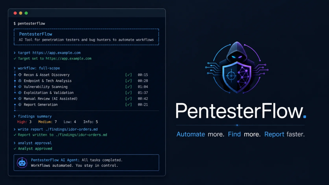 PentesterFlow AI渗透测试工具界面