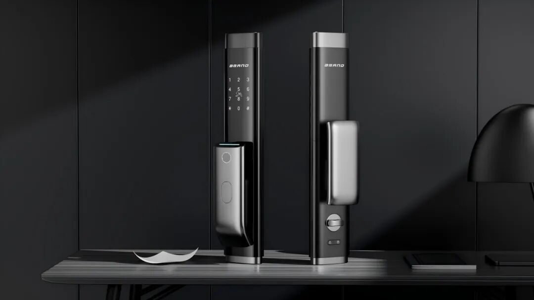 现代智能门锁桌面展示