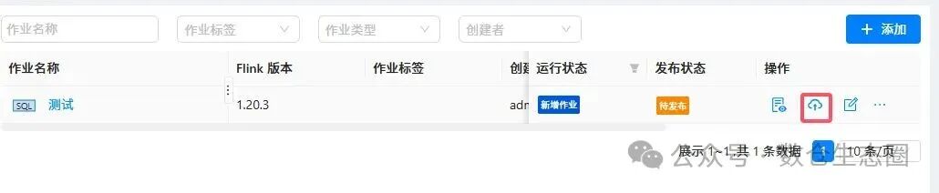 作业发布前状态