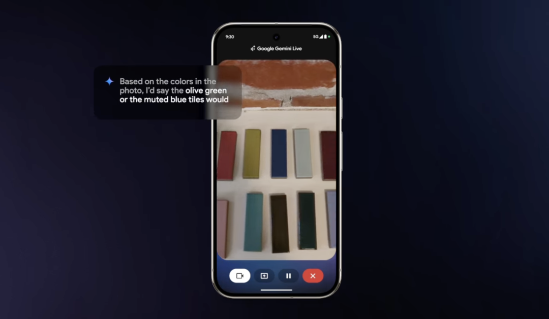 Google Gemini Live应用界面演示