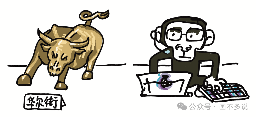 华尔街与A股量化对比漫画