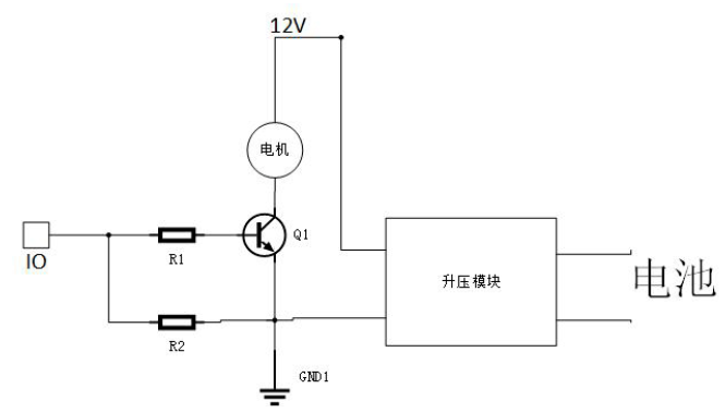 三极管驱动电机原理图