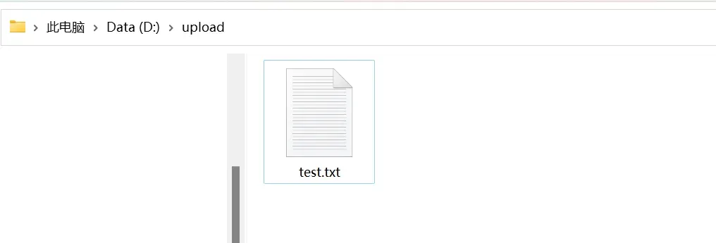 D盘upload目录下的test.txt文件