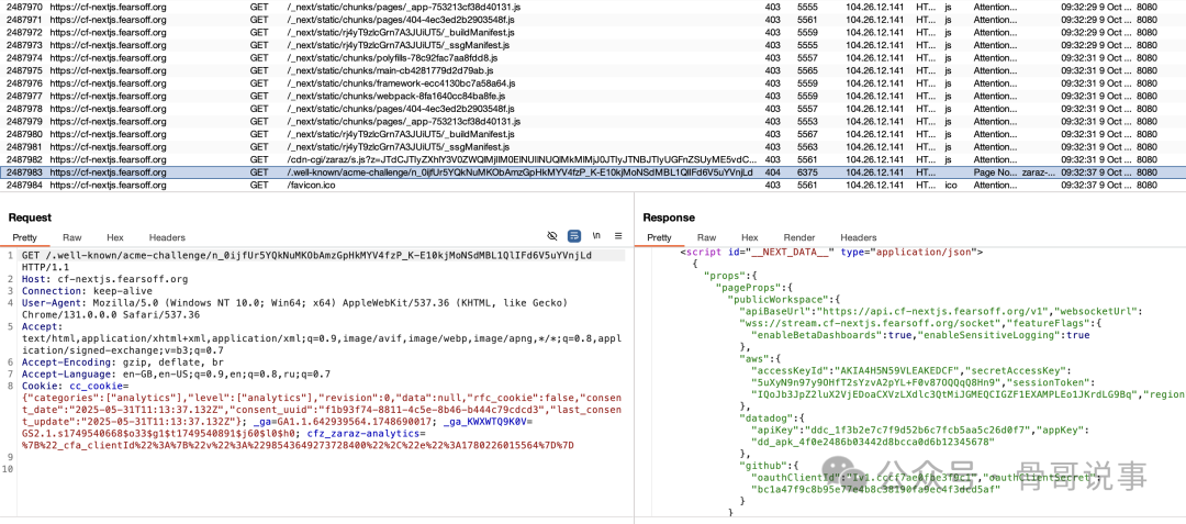 Next.js应用SSR响应中暴露的内部数据