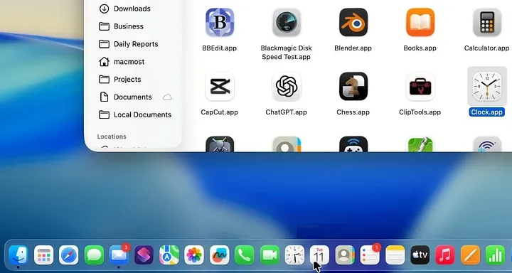 Dock上的动态时钟图标
