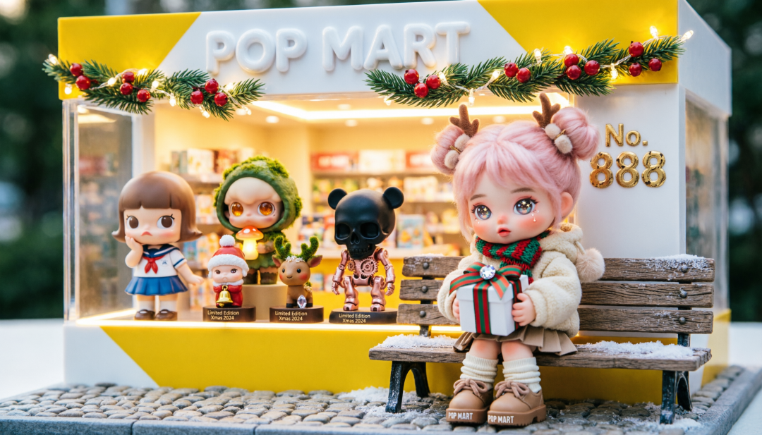 圣诞主题泡泡玛特微缩场景
