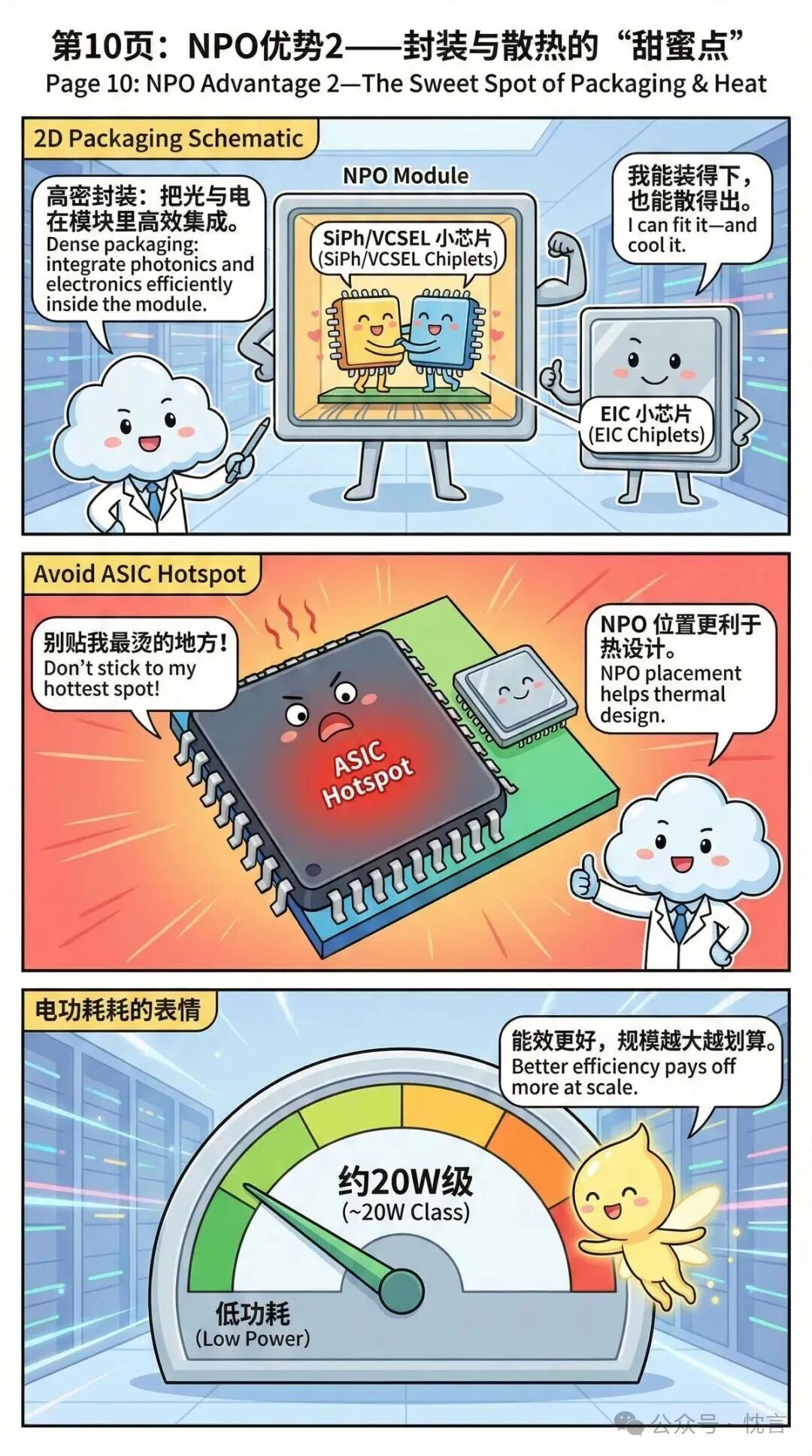 NPO在封装与散热上的优势漫画