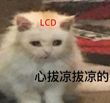 LCD电视感到心凉的猫表情包