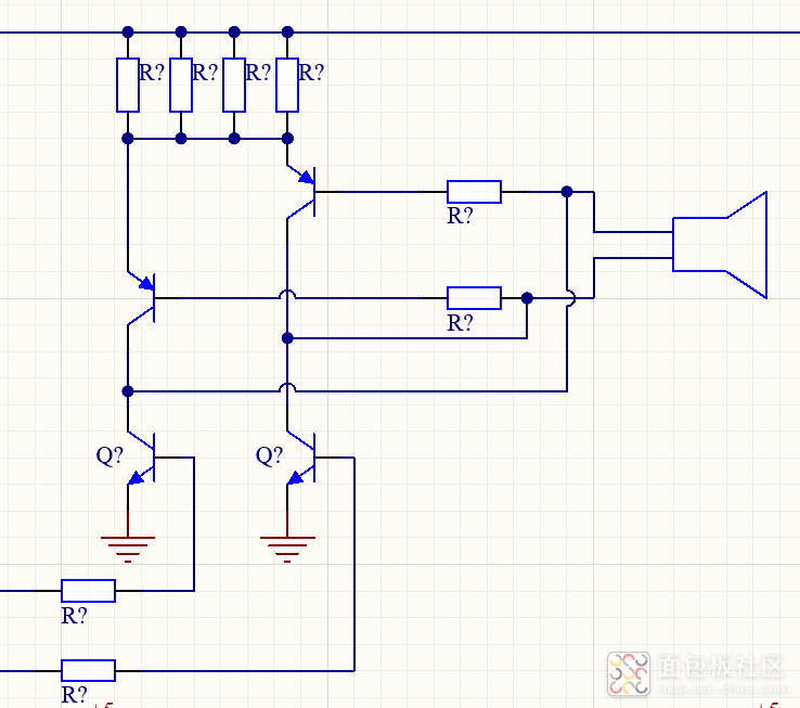 蜂鸣片驱动电路原理图