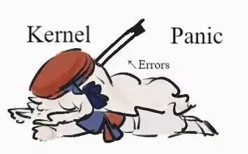 Kernel Panic 错误卡通示意图