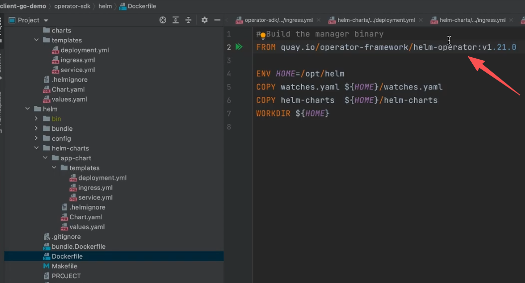 基于 Helm-Operator 的 Dockerfile