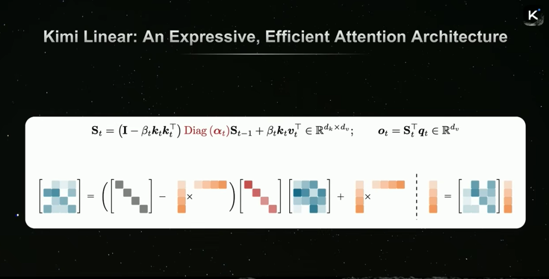 Kimi Linear架构的核心公式与运算可视化