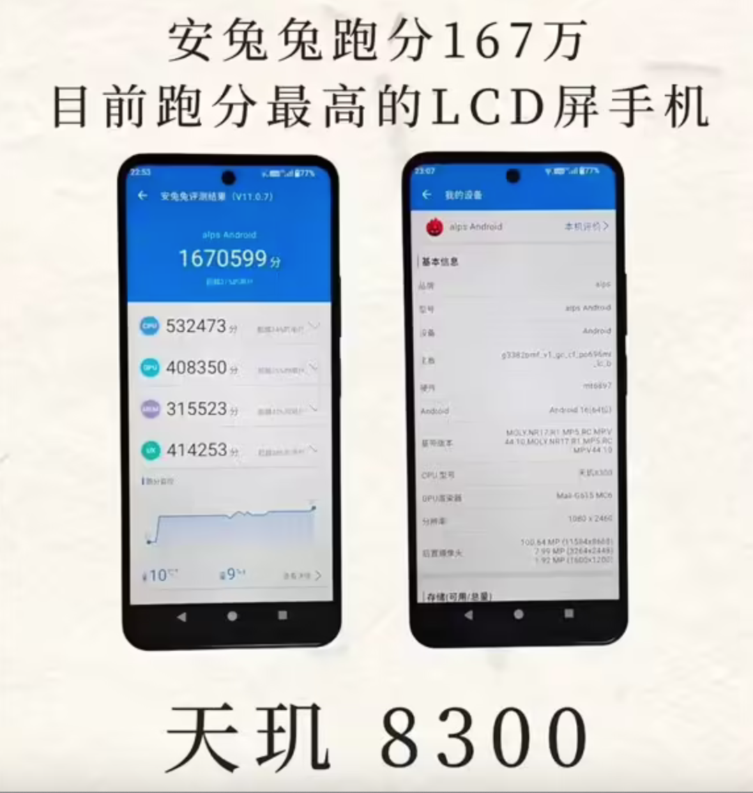 TLCD手机安兔兔跑分截图