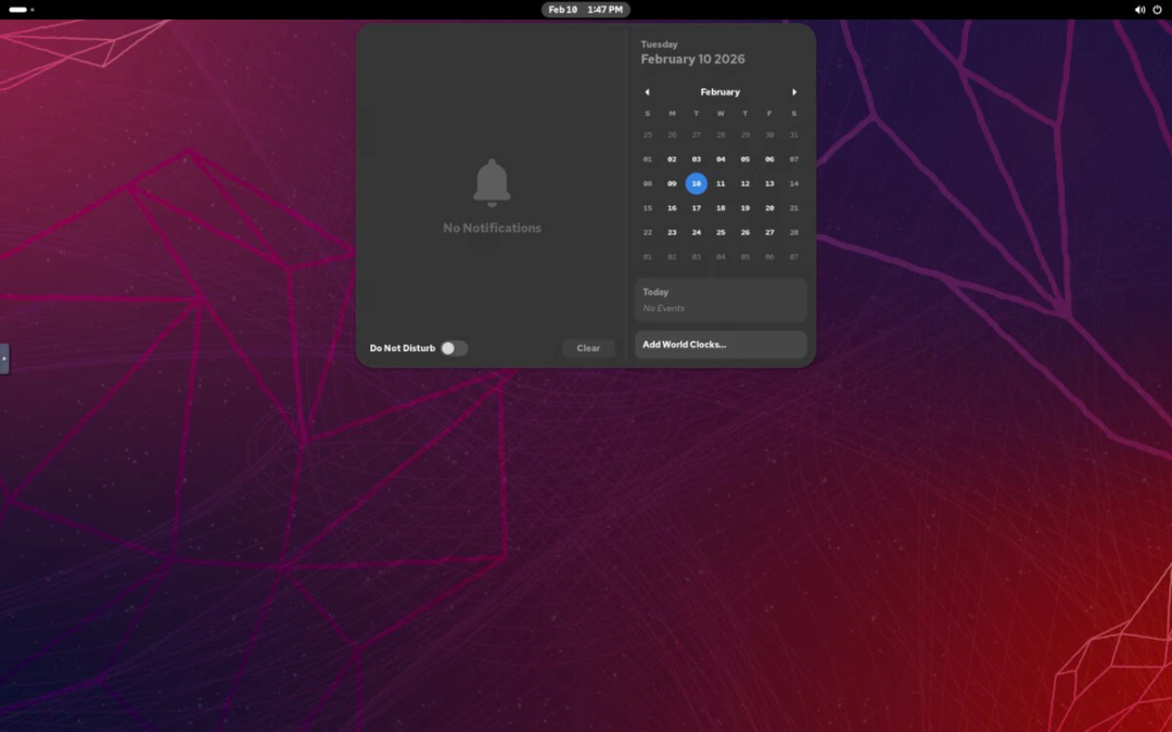 Rocky Linux 通知中心界面截图