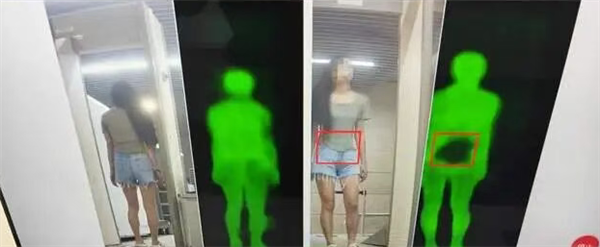 监控画面中人身检查的图像
