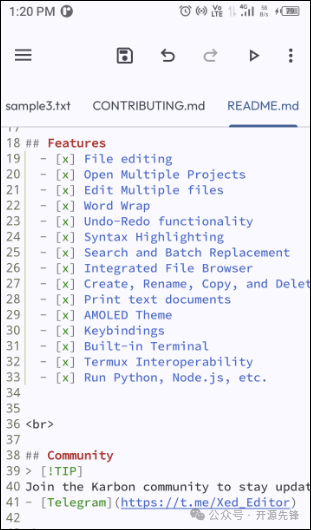 编辑器功能列表与Markdown预览