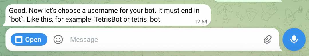 设置机器人用户名