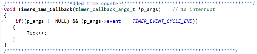 1ms定时器中断回调函数实现