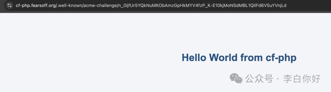 PHP应用生成的成功页面