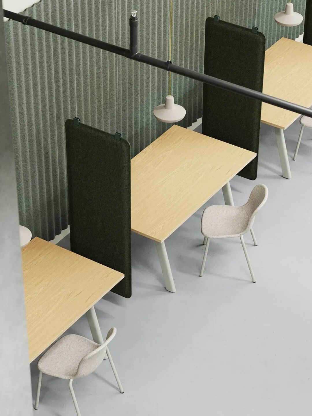 现代办公空间俯视图