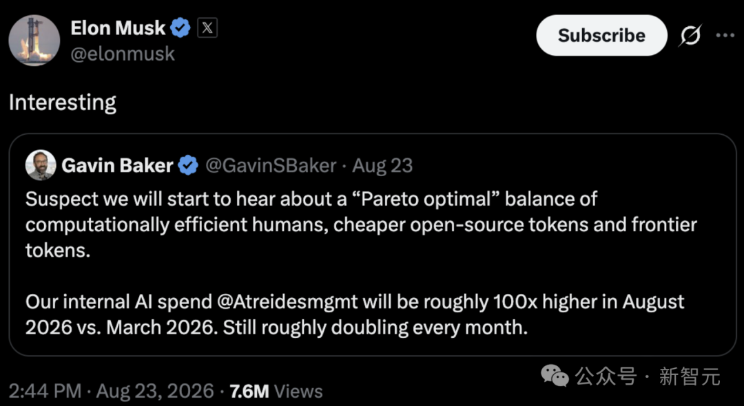 Gavin Baker 谈 AI 支出增长的推文