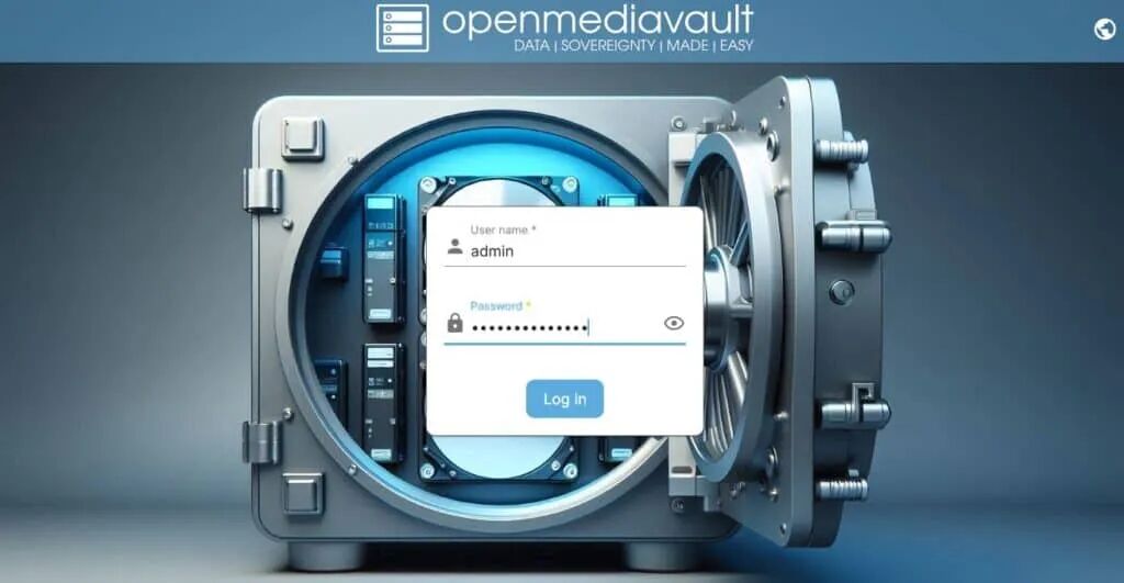 OpenMediaVault登录界面