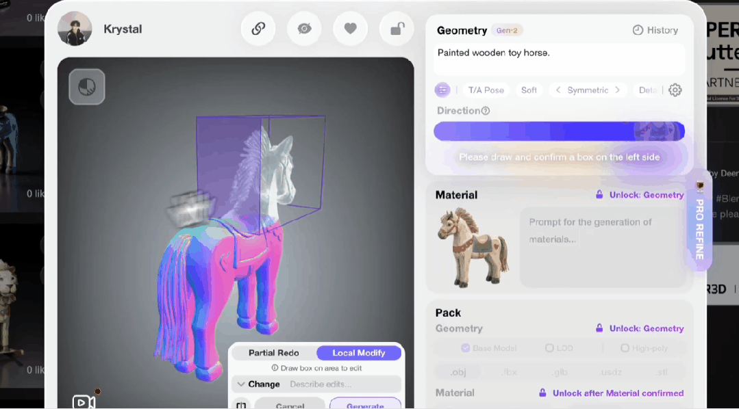 使用 Edit 功能修改木马玩具模型