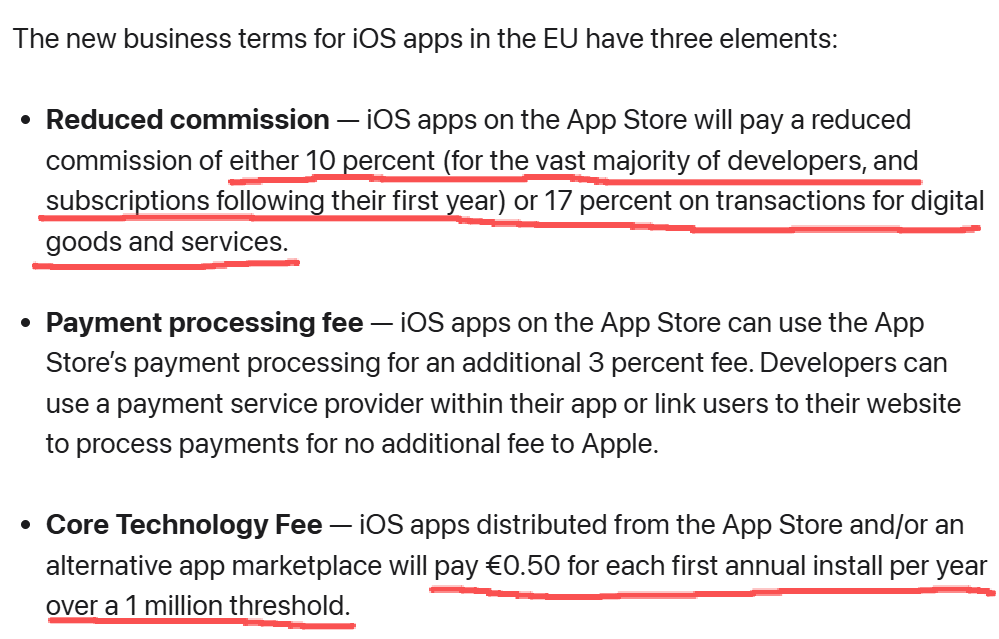 欧盟地区iOS应用新商业条款要点说明