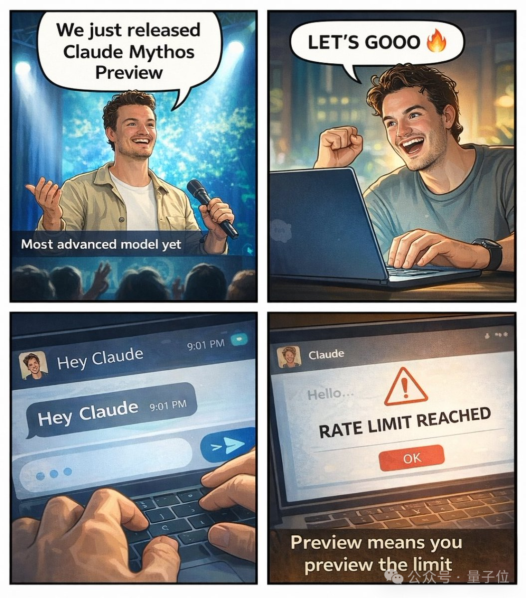 关于模型试用限制的趣味漫画