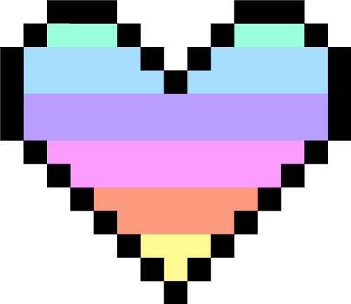 像素风格心形装饰图案