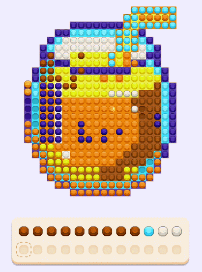 Jewel Coloring游戏过程动态图:拼图过程