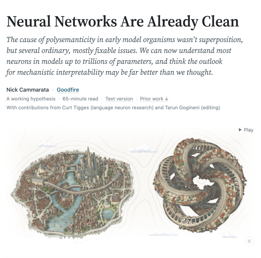 Neural Networks Are Already Clean 博客文章截图