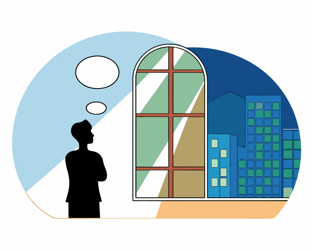 关于行业未来与个人选择的沉思插画